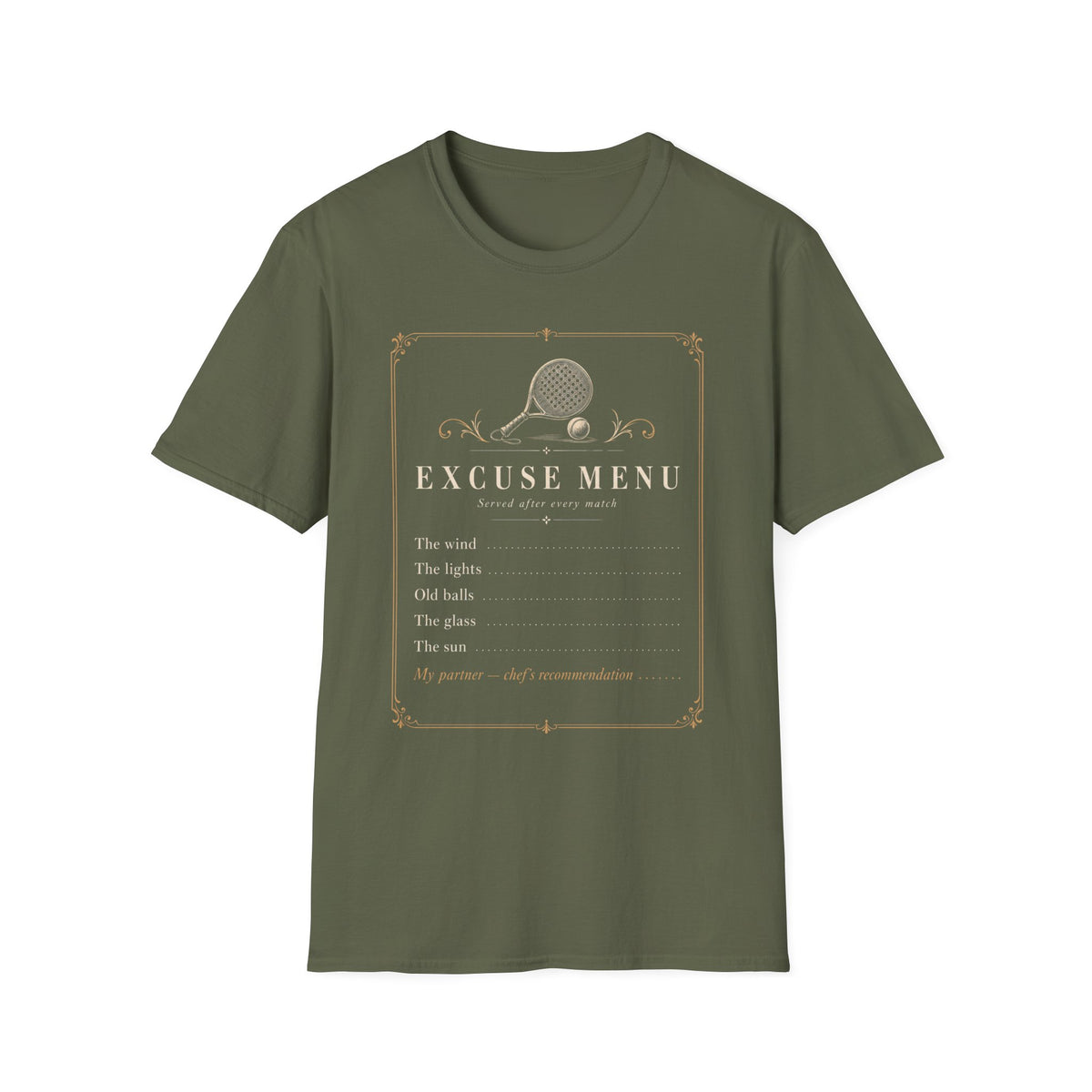 Excuse Menu T‑Shirt