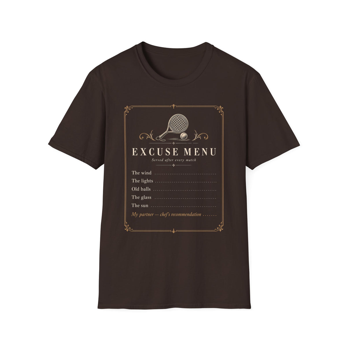 Excuse Menu T‑Shirt
