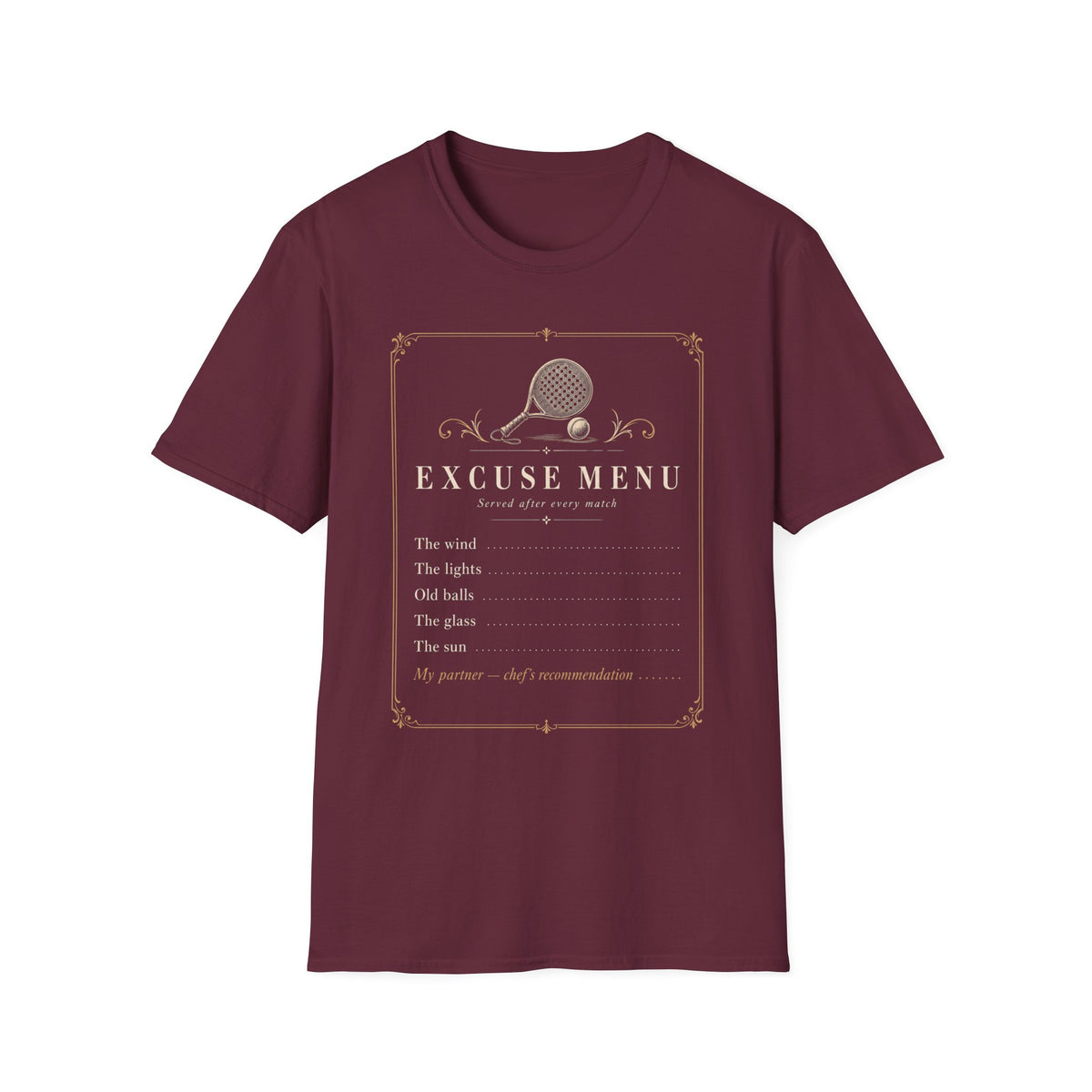 Excuse Menu T‑Shirt